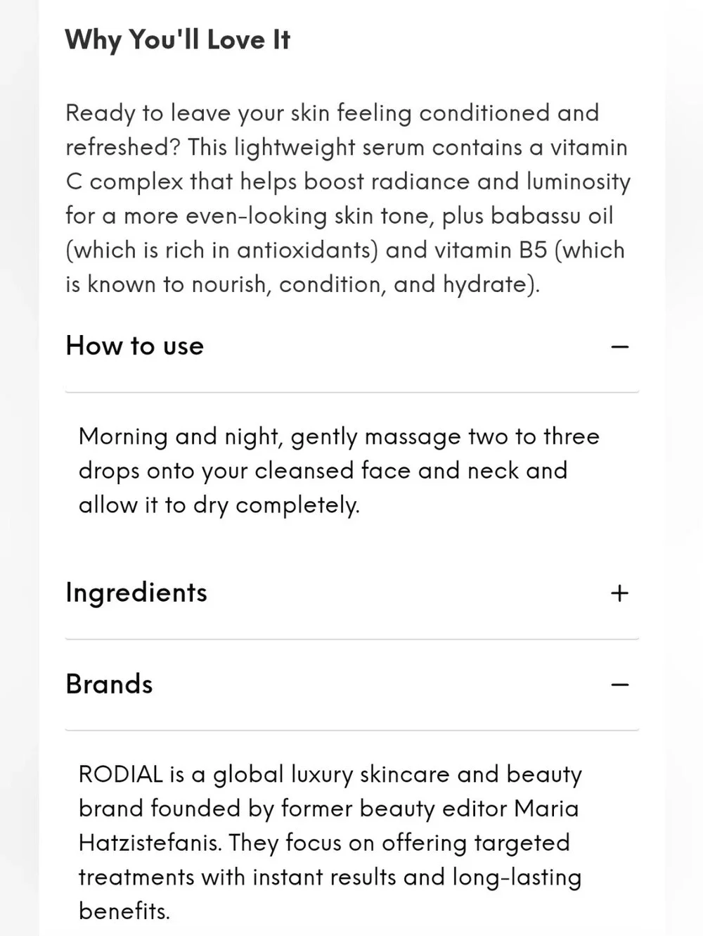 Rodial brighten skin